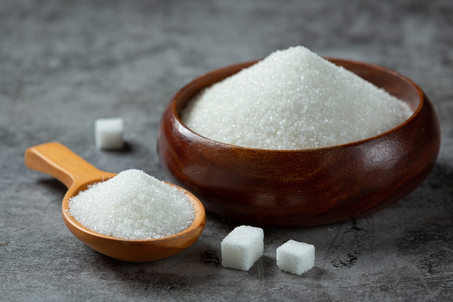 Hvitt sukker: Mulig helsesvikt i kjølvannet av overdreven bruk av hvitt sukker.